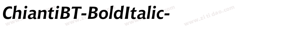ChiantiBT-BoldItalic字体转换