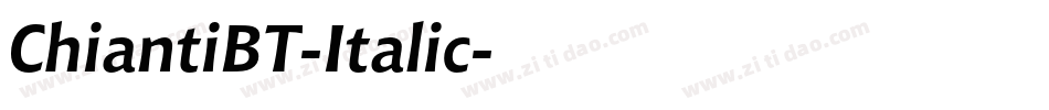 ChiantiBT-Italic字体转换