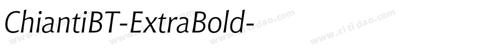 ChiantiBT-ExtraBold字体转换