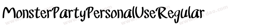 MonsterPartyPersonalUseRegular-0Wlj4字体转换 MonsterPartyPersonalUseRegular-0Wlj4字体转换