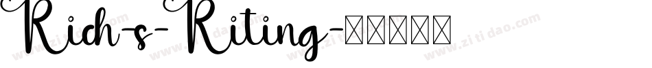 Rich-s-Riting字体转换