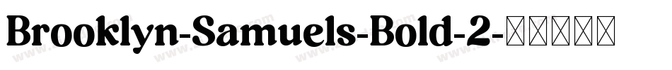 Brooklyn-Samuels-Bold-2字体转换