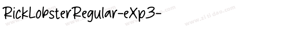 RickLobsterRegular-eXp3字体转换