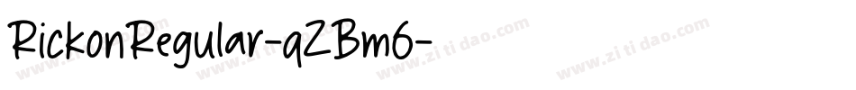 RickonRegular-qZBm6字体转换