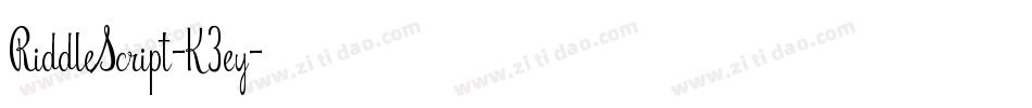 RiddleScript-K3ey字体转换