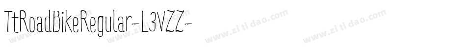 TtRoadBikeRegular-L3VZZ字体转换