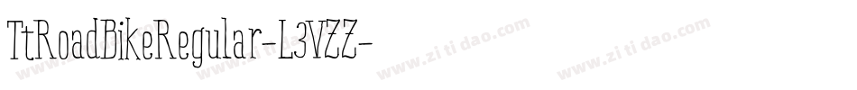 TtRoadBikeRegular-L3VZZ字体转换