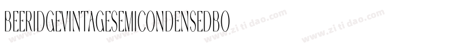 BeeRidgeVintageSemiCondensedBold-vyWD字体转换