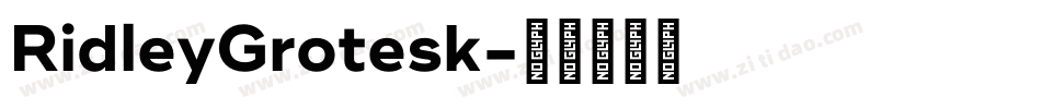 RidleyGrotesk字体转换