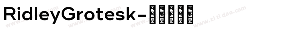 RidleyGrotesk字体转换