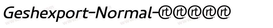 Geshexport-Normal字体转换