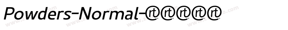 Powders-Normal字体转换