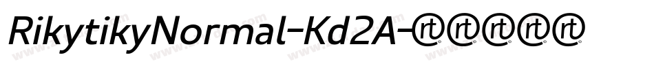 RikytikyNormal-Kd2A字体转换