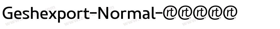 Geshexport-Normal字体转换