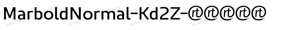 MarboldNormal-Kd2Z字体转换