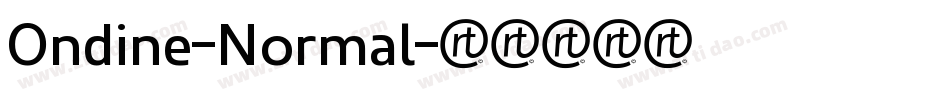 Ondine-Normal字体转换