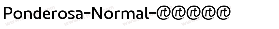 Ponderosa-Normal字体转换