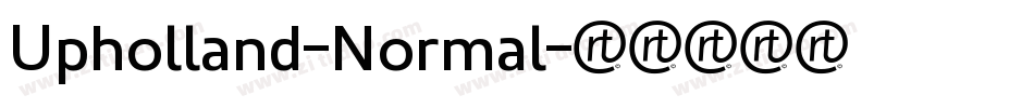 Upholland-Normal字体转换