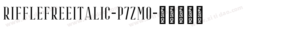 RiffleFreeItalic-p7ZmO字体转换