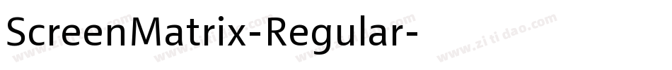 ScreenMatrix-Regular字体转换