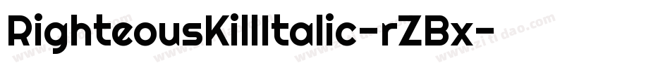 RighteousKillItalic-rZBx字体转换
