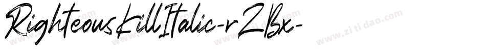 RighteousKillItalic-rZBx字体转换