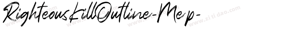 RighteousKillOutline-Me6p字体转换 RighteousKillOutline-Me6p字体转换