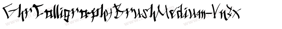 GhrCalligraphyBrushMedium-Vn3x字体转换