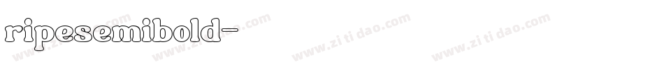 ripesemibold字体转换