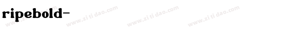 ripebold字体转换