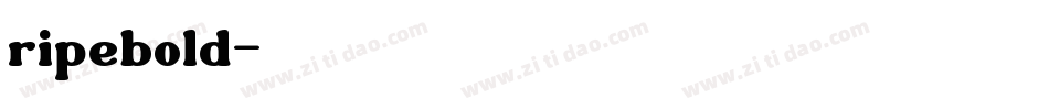 ripebold字体转换