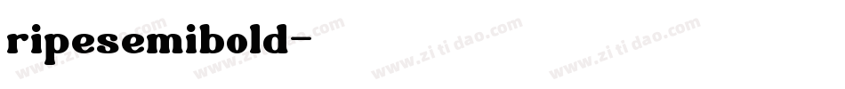 ripesemibold字体转换