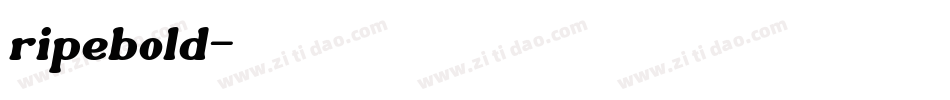 ripebold字体转换