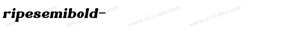 ripesemibold字体转换