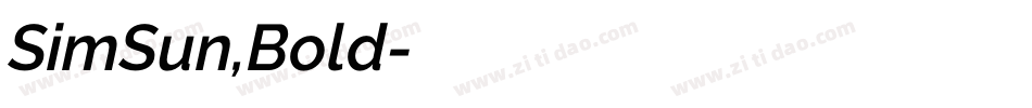 SimSun,Bold字体转换
