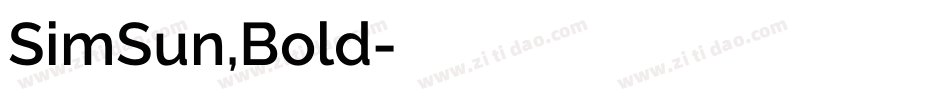 SimSun,Bold字体转换
