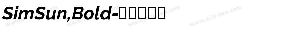 SimSun,Bold字体转换