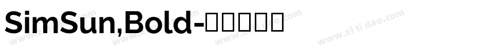 SimSun,Bold字体转换