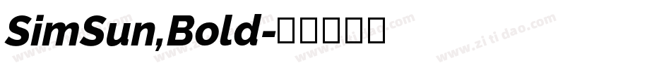 SimSun,Bold字体转换