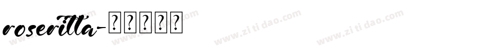 roseritta字体转换