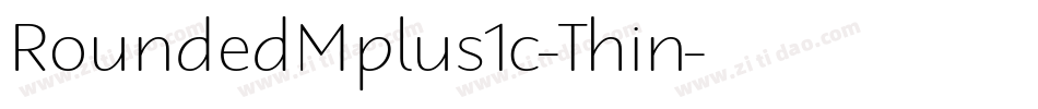 RoundedMplus1c-Thin字体转换