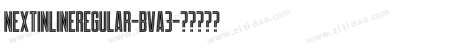 NextInLineRegular-BVA3字体转换