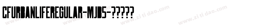 CfUrbanLifeRegular-mjB5字体转换