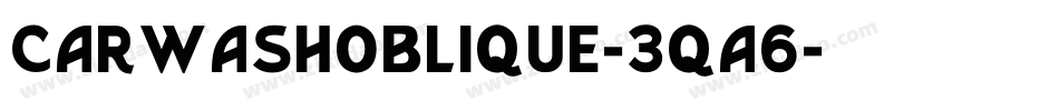 CarwashOblique-3qa6字体转换