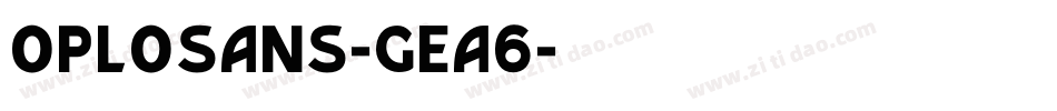 OploSans-geA6字体转换