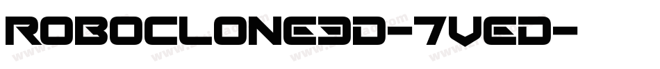 RoboClone3D-7VED字体转换