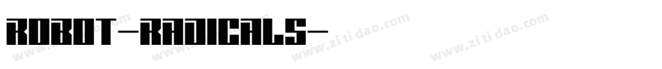 Robot-Radicals字体转换