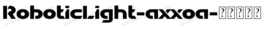 RoboticLight-axxoa字体转换