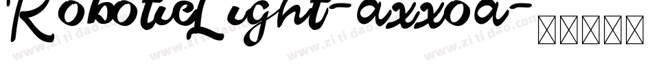 RoboticLight-axxoa字体转换