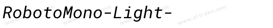 RobotoMono-Light字体转换